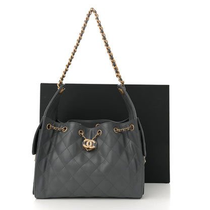 Chanel Caviar Quilted Small Chanel 25 Handbag Dark Grey 11 of 11