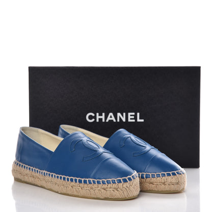 Chanel Lambskin CC Espadrilles 36 Blue 10 of 10