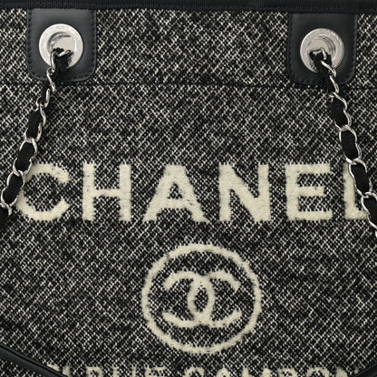 Chanel Mixed Fibers Calfskin Small Deauville Tote Black 8 of 10