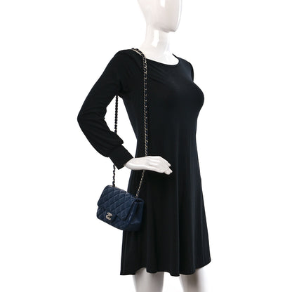 Chanel Lambskin Quilted Mini Square Flap Navy 2 of 11