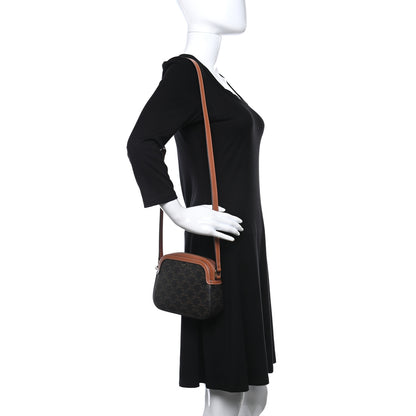 Celine Triomphe Canvas Small Camera Bag Tan 2 of 11