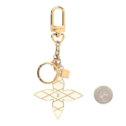Louis Vuitton Malletage Flowers Bag Charm Key Holder 2 of 3