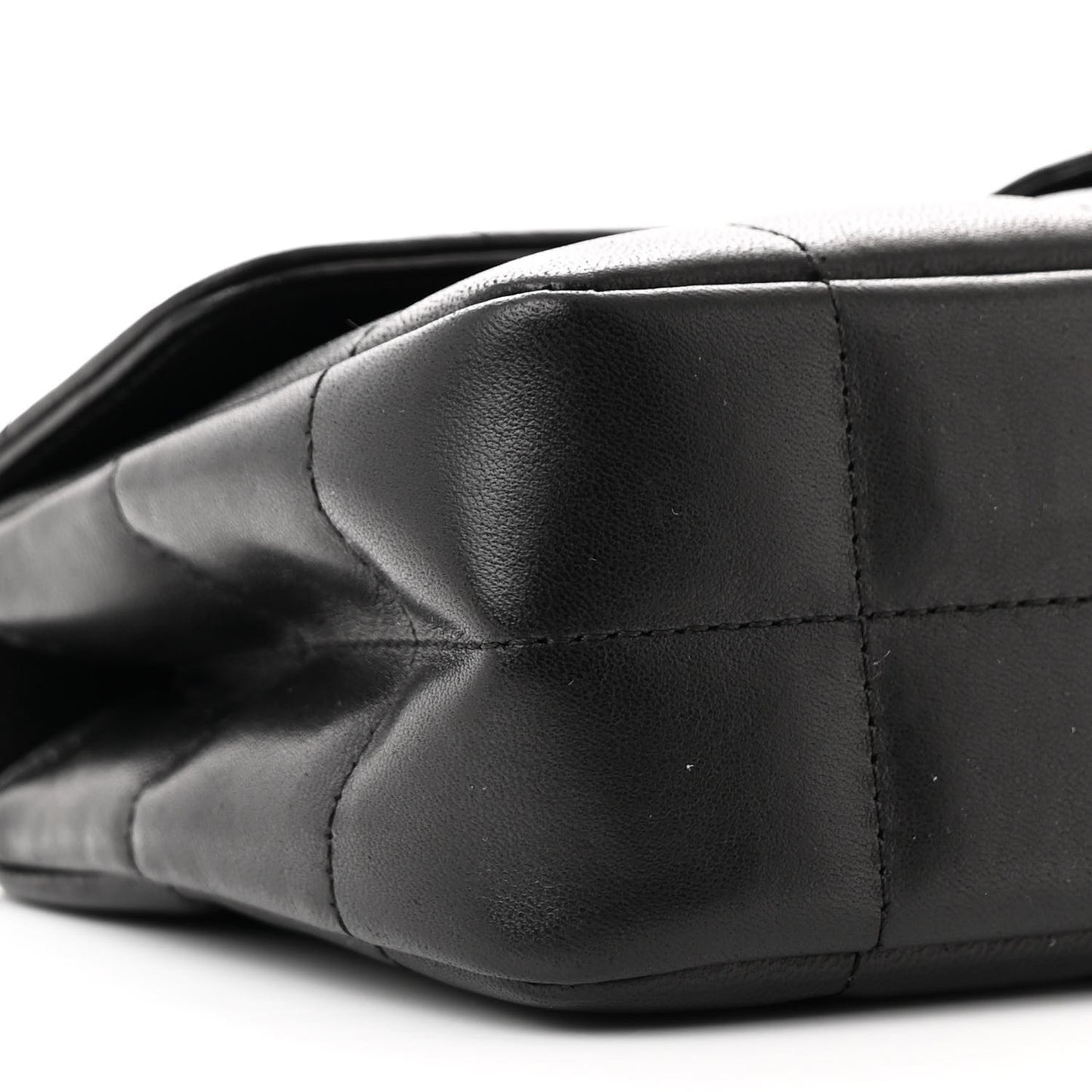 Lambskin Quilted Mini Chocolate Bar Camellia Flap Black