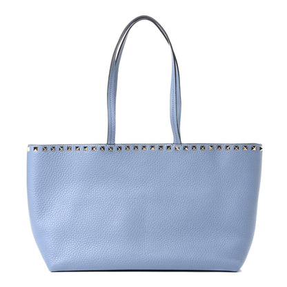 Valentino Garavani Grained Calfskin Small Rockstud Shoulder Tote Niagara 1 of 4