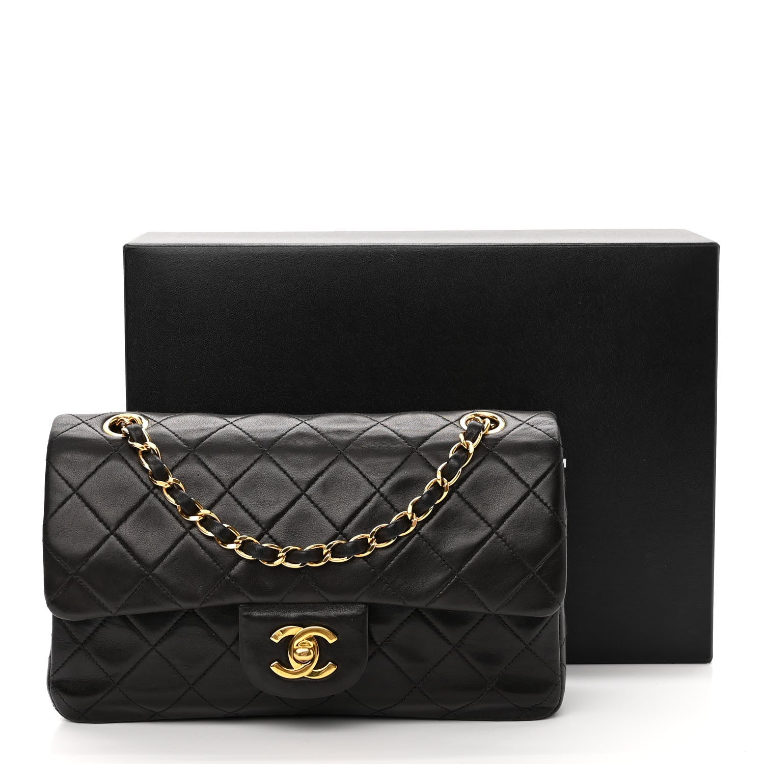 Chanel Lambskin Quilted Small Double Flap Black 10 of 10