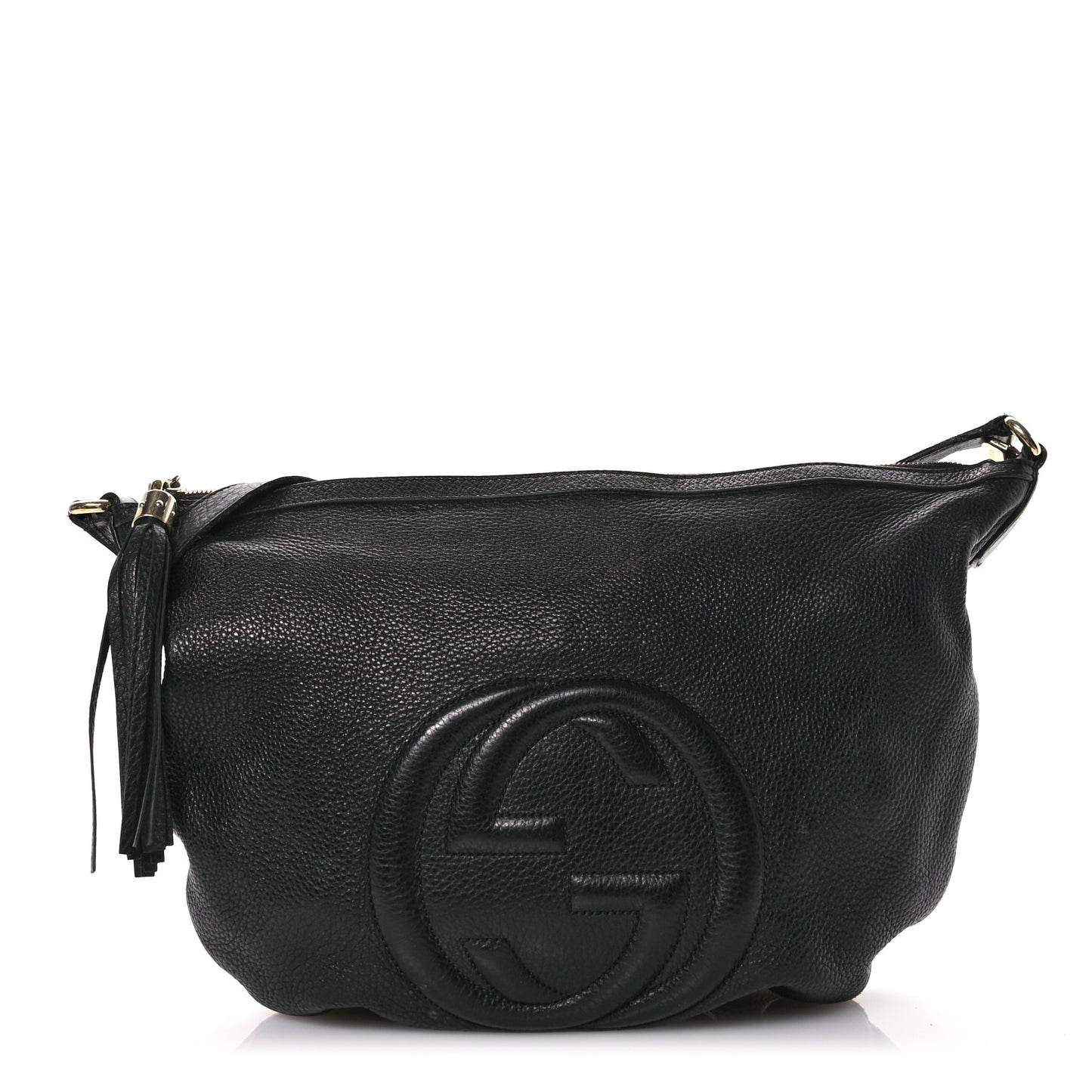 Pebbled Calfskin Medium Soho Hobo Black