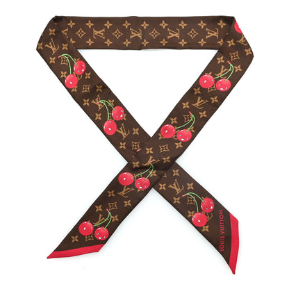 Louis Vuitton LV X TM Silk Monogram Cerises Bandeau Brown 1 of 3