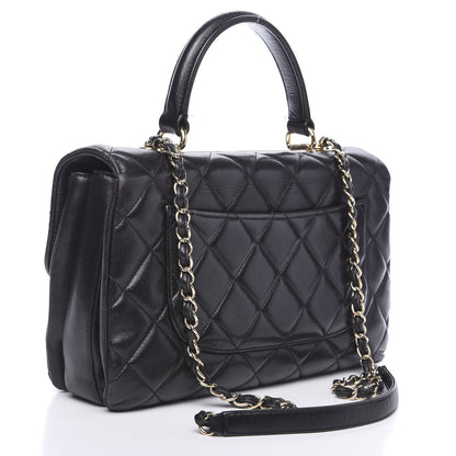 Chanel Lambskin Quilted Medium Trendy CC Flap Dual Handle Bag Black 2 of 20