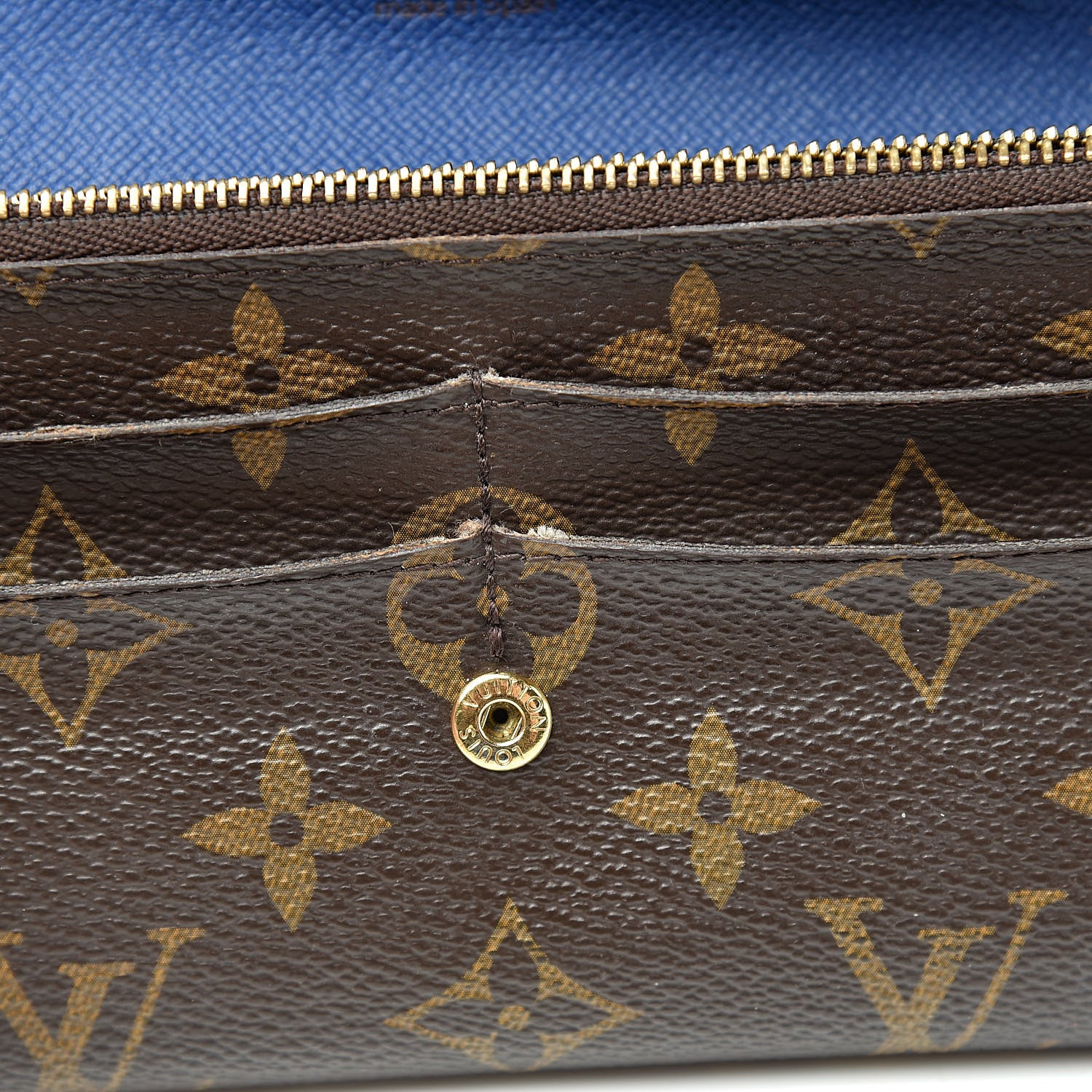 Louis Vuitton Monogram Emilie Wallet Blue 10 of 21