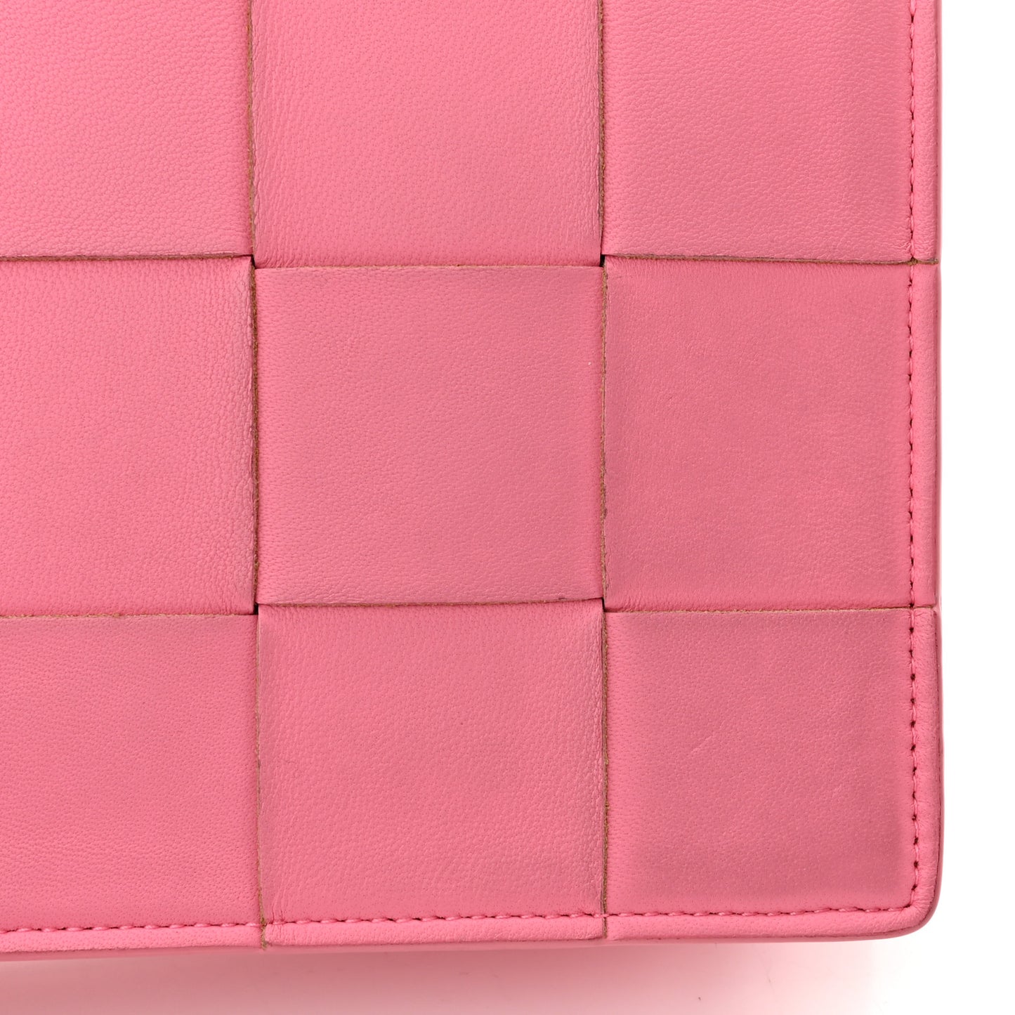 Lambskin Maxi Intrecciato Mini Cassette Crossbody Bag Pink