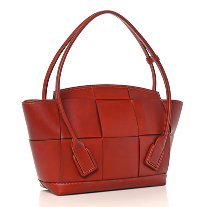 Bottega Veneta French Calfskin Maxi Intrecciato Medium Arco Red 2 of 7