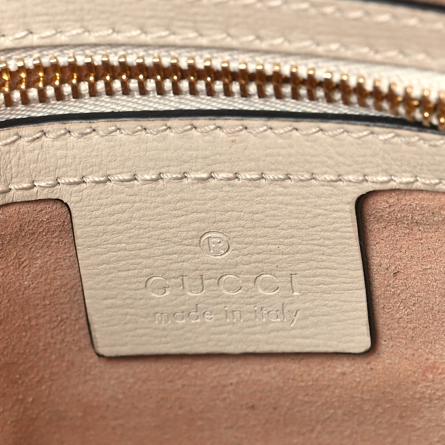 GG Supreme Monogram Small Horsebit 1955 Shoulder Bag Beige Mystic White