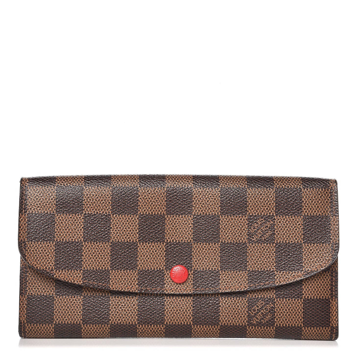 Damier Ebene Emilie Wallet Red
