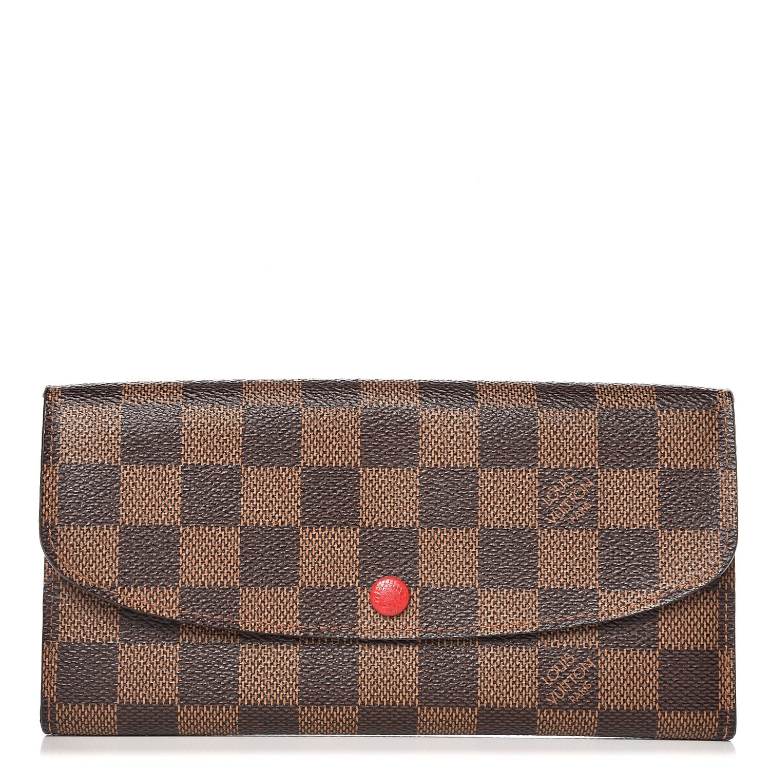 Louis Vuitton Damier Ebene Emilie Wallet Red 1 of 7