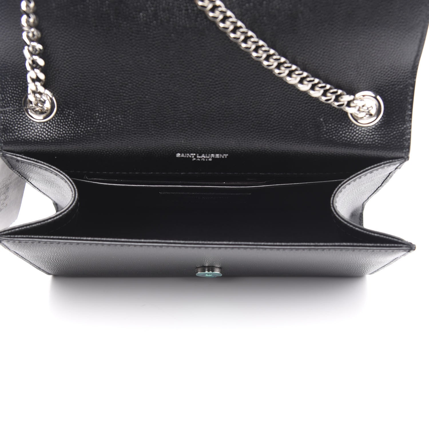 Saint Laurent Grain De Poudre Small Monogram Kate Satchel Black 5 of 9