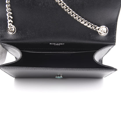 Saint Laurent Grain De Poudre Small Monogram Kate Satchel Black 5 of 9