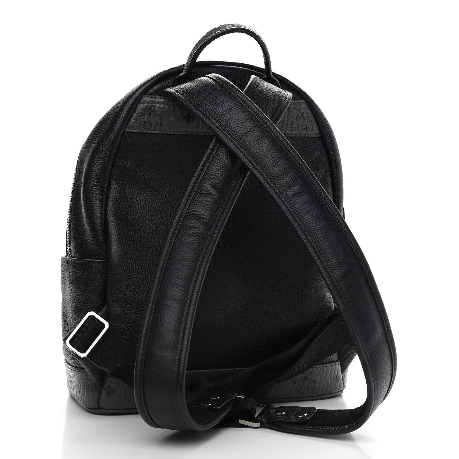 MCM Grained Calfskin Visetos Small Stark Backpack Black 2 of 10