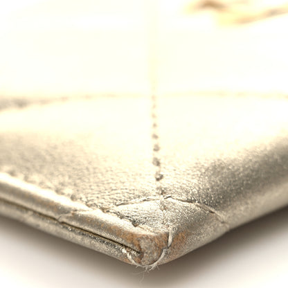 Chanel Metallic Lambskin Quilted CC Card Holder Gold 10 of 13