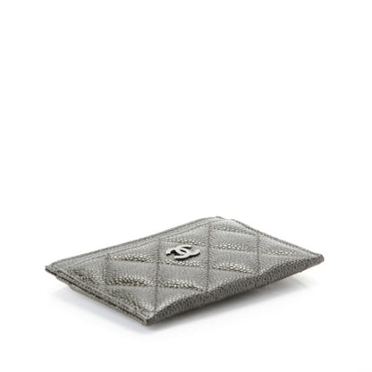 Chanel Caviar Quilted Card Holder Dark Charcoal 4 of 7