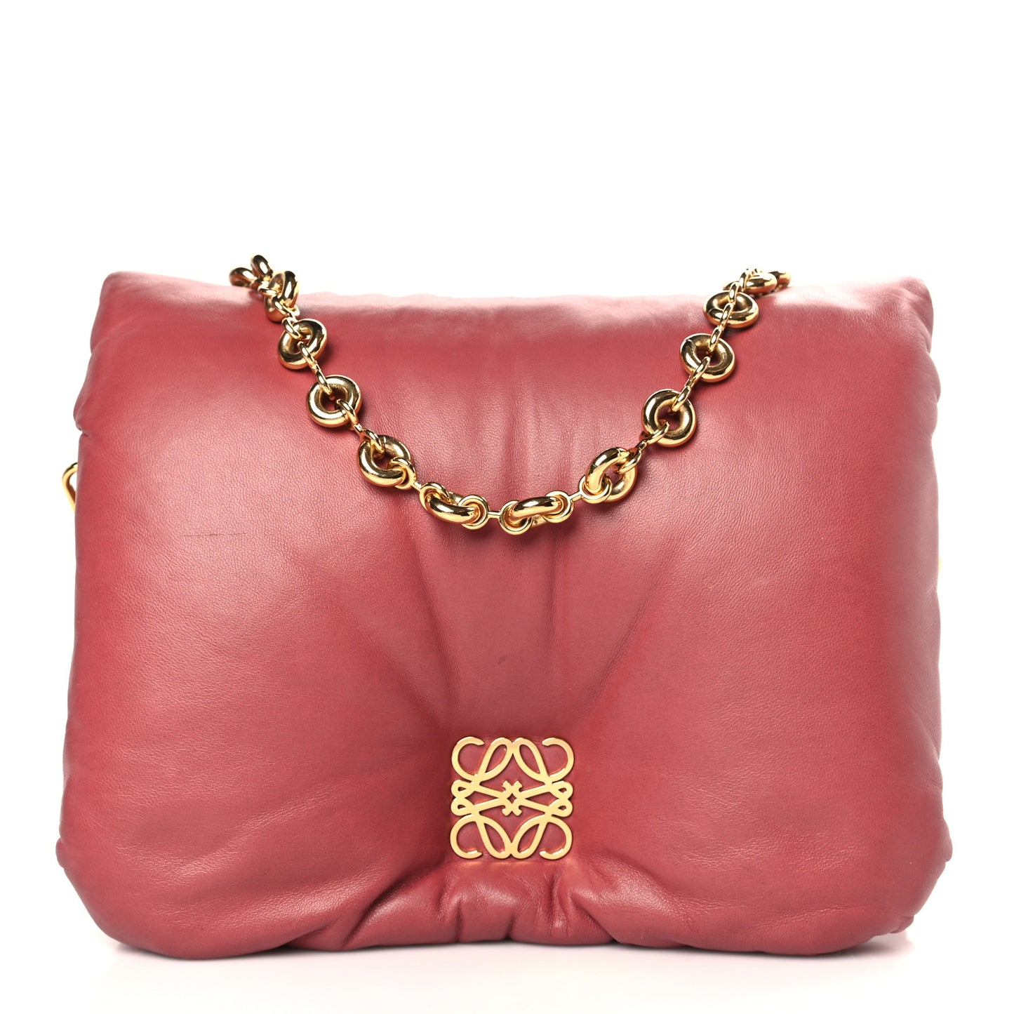 Lambskin Goya Puffer Bag Plumrose
