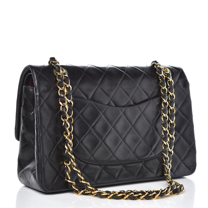 Chanel Lambskin Quilted Medium Double Flap Black 3 of 12