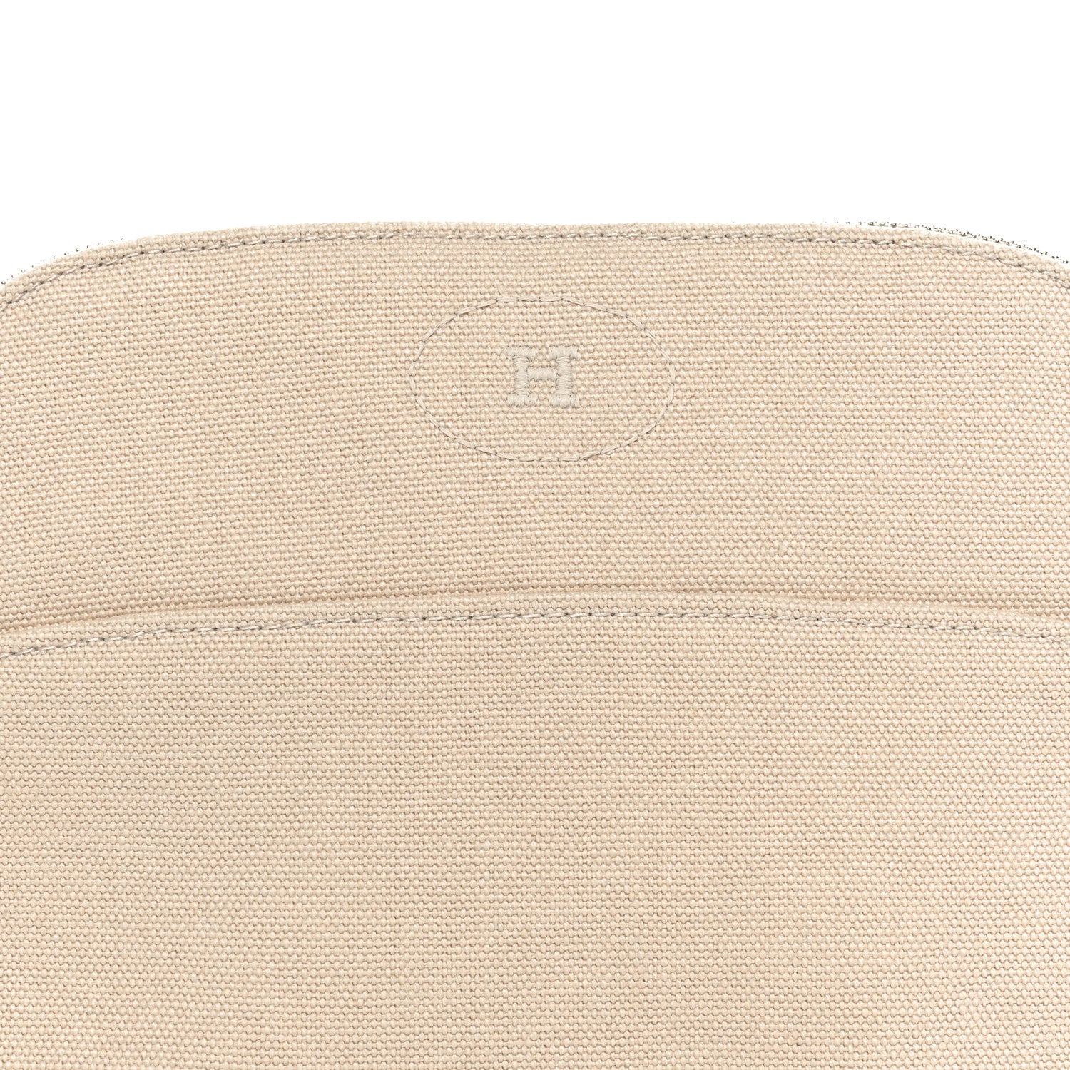 Hermes Cotton Canvas Mini Bolide Travel Cosmetic Pouch Naturel 7 of 9