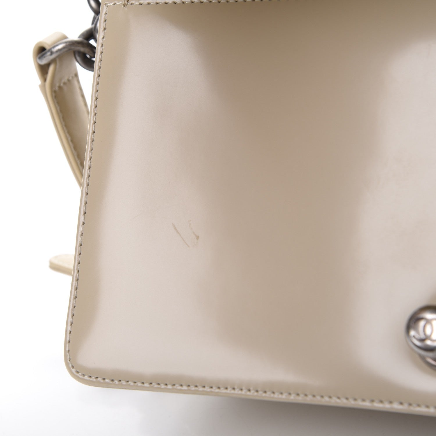Chanel Glazed Calfskin Medium Boy Flap Light Beige 10 of 10