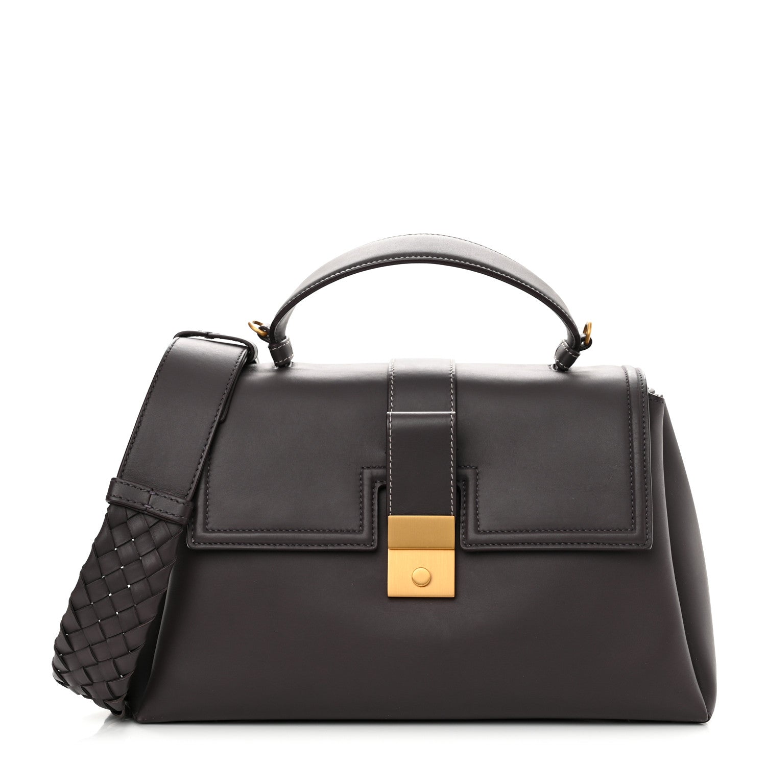 Bottega Veneta Matte Calfskin Medium Piazza Bag Quetsche 1 of 11