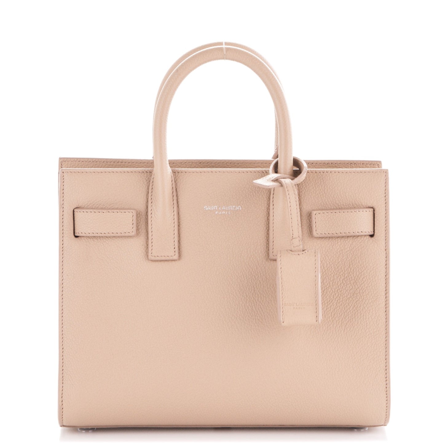 Grained Calfskin Nano Sac De Jour Beige