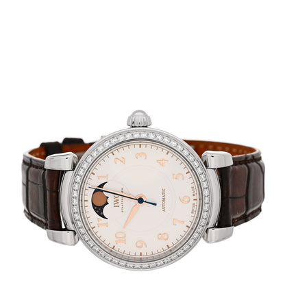 IWC Stainless Steel Alligator Diamond Bezel 36mm Da Vinci Moon Phase Automatic Watch IW459307 2 of 5