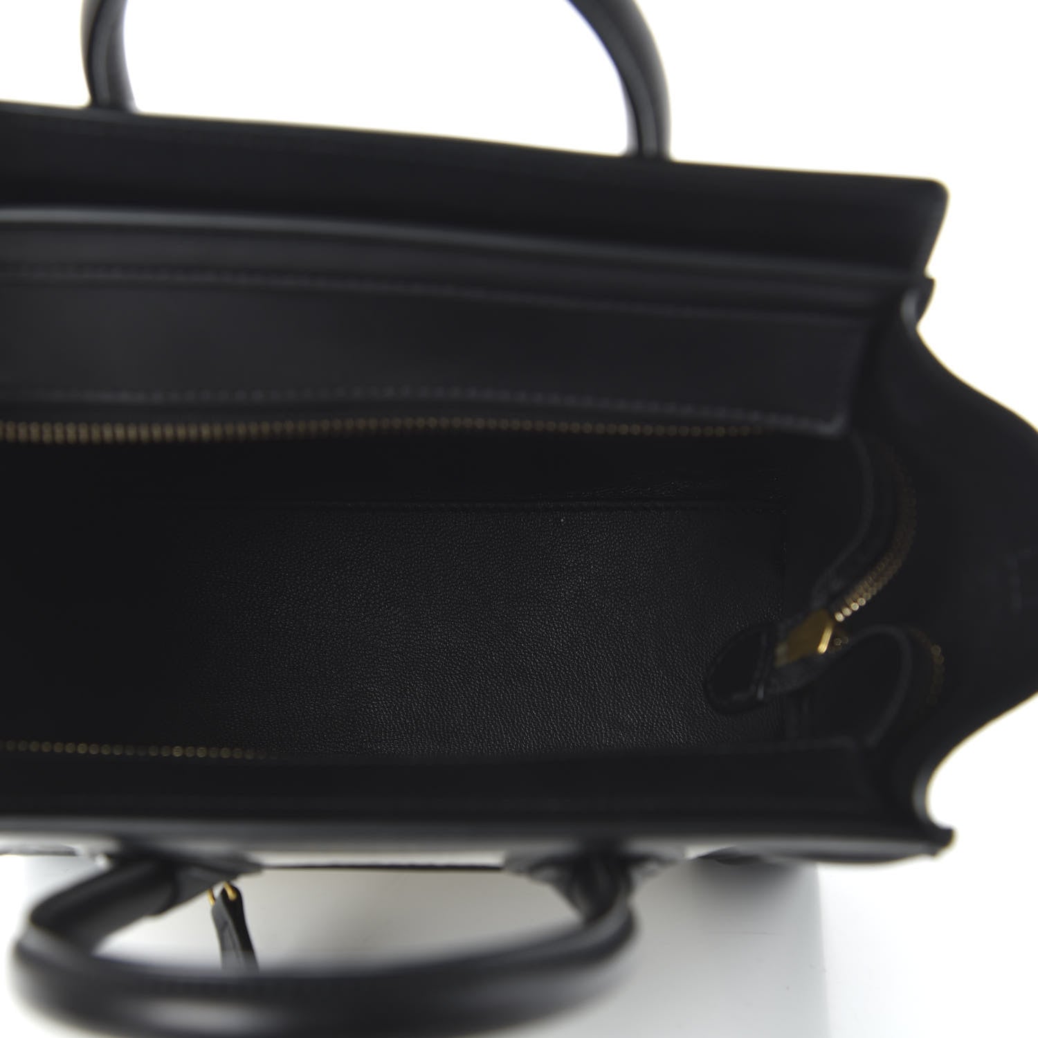 Celine Bullhide Calfskin Nubuck Bi-Color Nano Luggage Black White 5 of 9