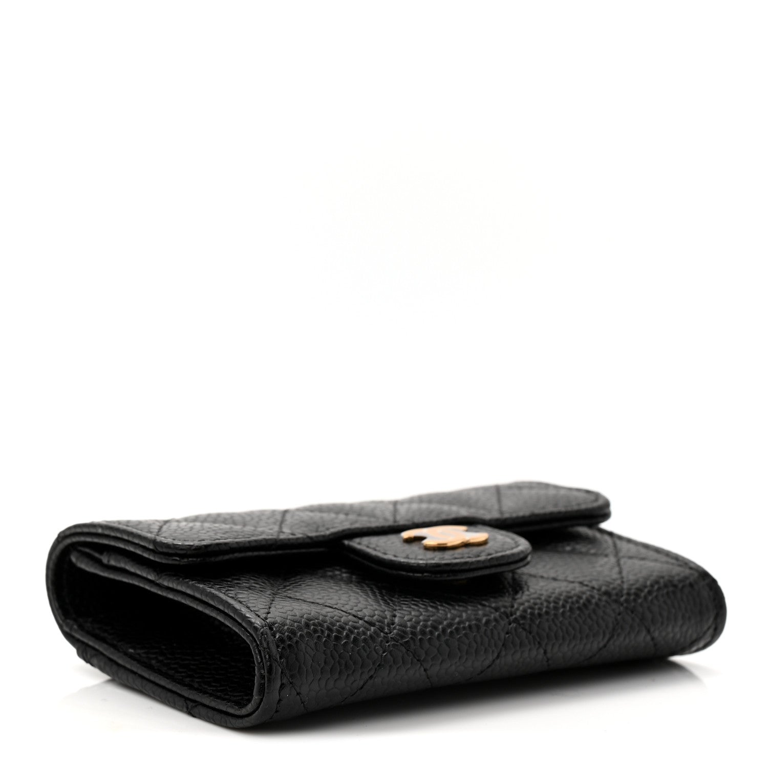 Chanel Caviar Quilted Flap Card Holder Wallet Black 4 of 9