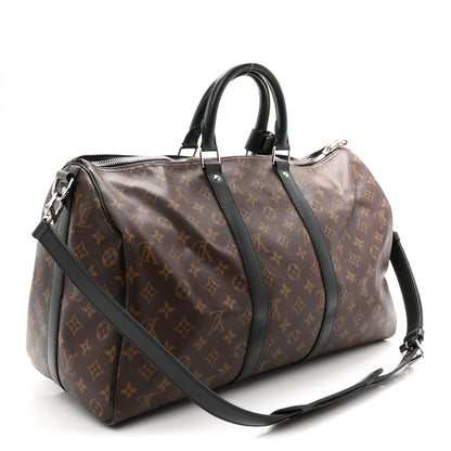 Louis Vuitton Monogram Macassar Keepall Bandouliere 45 5 of 21