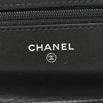Chanel Patent Quilted Bi-Color Wallet On Chain WOC Red Black 6 of 12