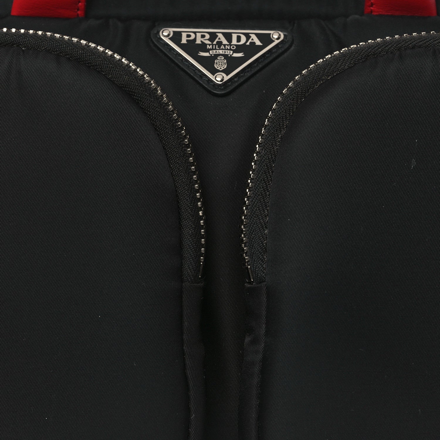 Prada Tessuto Nylon Pocket Top Handle Cargo Shoulder Bag Black Fuoco 8 of 10