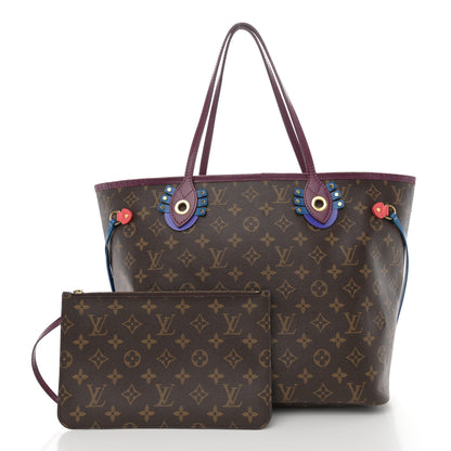 Louis Vuitton Monogram Totem Neverfull MM Magenta 1 of 14