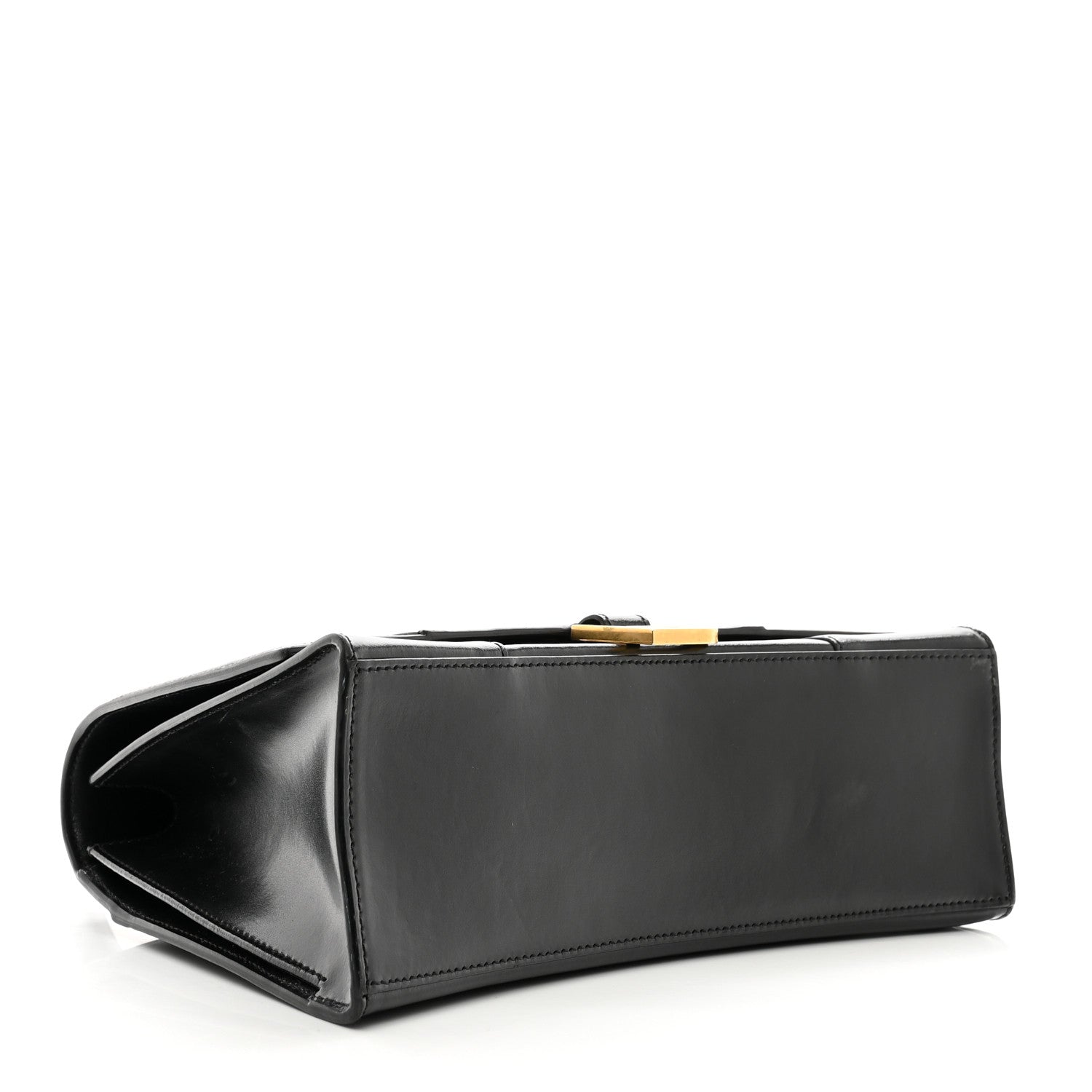 Balenciaga Shiny Box Calfskin Medium Hourglass Top Handle Bag Black 4 of 10