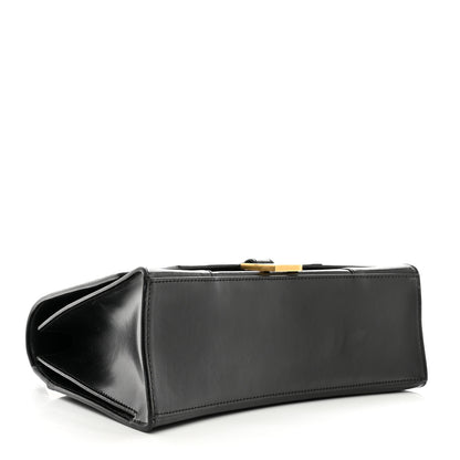 Balenciaga Shiny Box Calfskin Medium Hourglass Top Handle Bag Black 4 of 10