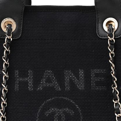 Chanel Mixed Fibers Small Deauville Tote Black 9 of 13