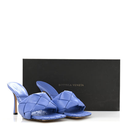 Bottega Veneta Nappa Maxi Intrecciato Lido 90mm Mule Sandals 38.5 Indigo 10 of 10