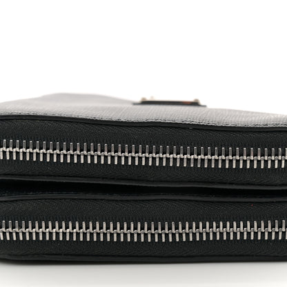 Prada Saffiano Mini Triangle Crossbody Pouch Black 11 of 11