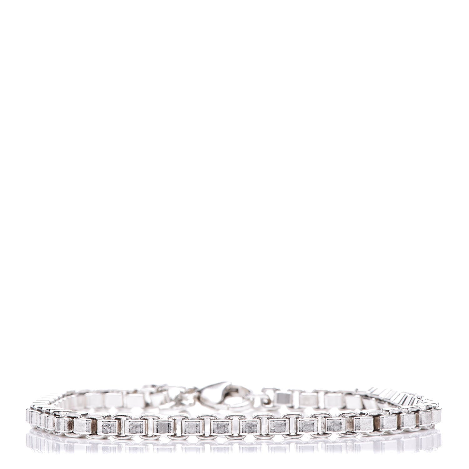 Tiffany Sterling Silver 4mm Venetian Link Bracelet 1 of 5
