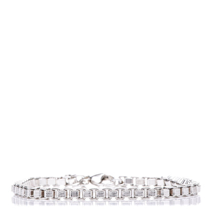 Tiffany Sterling Silver 4mm Venetian Link Bracelet 1 of 5