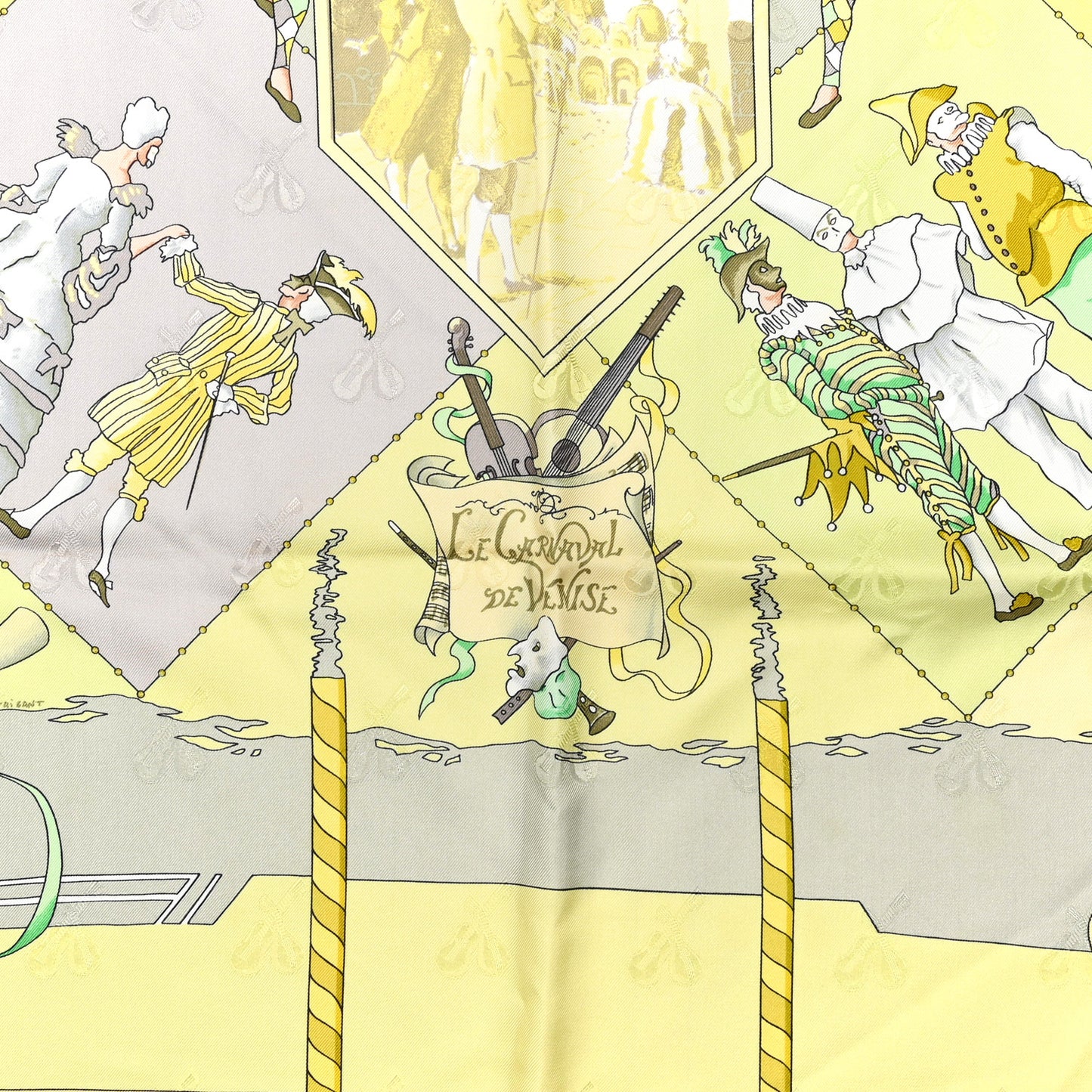 Silk Le Carnaval de Venise Scarf 90