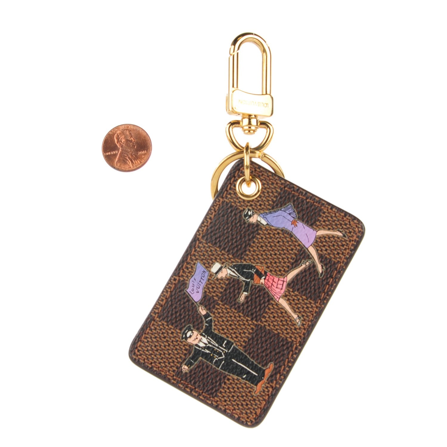 Louis Vuitton Damier Ebene Illustre Key Charm 2 of 7