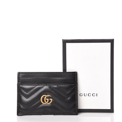 Gucci Calfskin Matelasse GG Marmont Card Holder Black 7 of 7