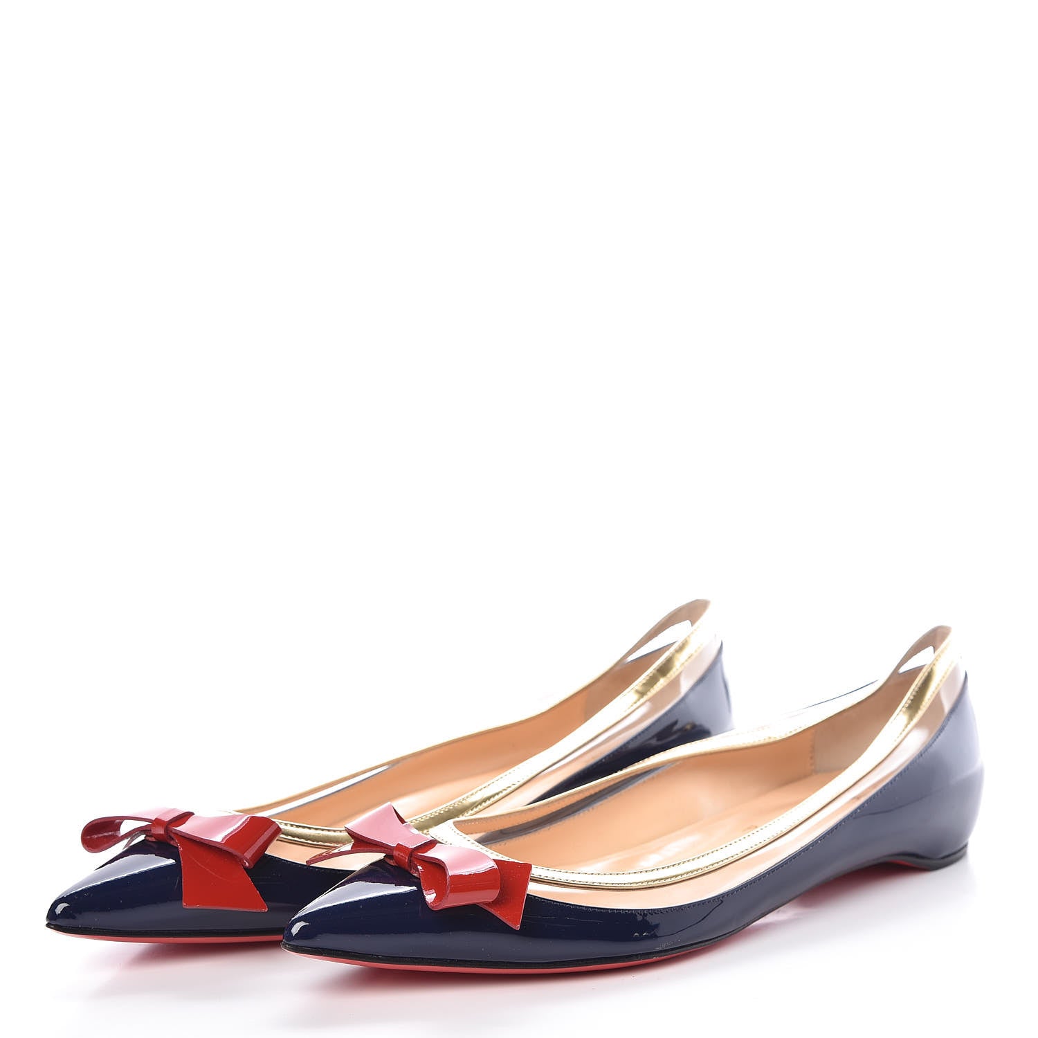 Christian Louboutin Patent Specchio PVC Suspenodo Flats 38.5 Eclipse 3 of 7