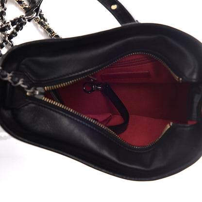 Chanel Aged Calfskin Quilted Small Gabrielle Hobo Black 7 of 10