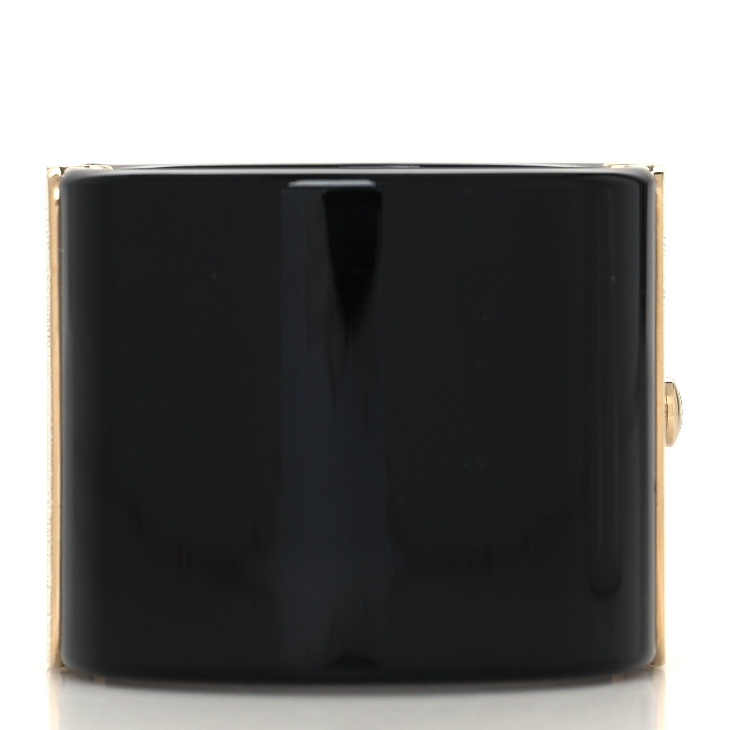 Chanel Resin Pearl Enamel CC Cuff Black Multicolor 3 of 5
