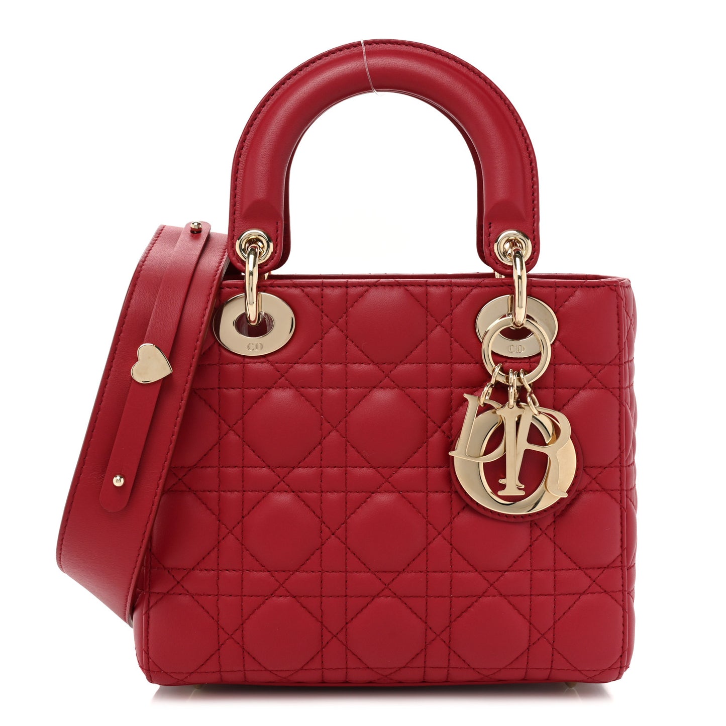 Lambskin Cannage Small My ABCDior Lady Dior Red